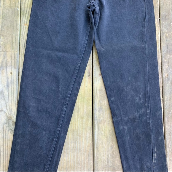 Vintage 90s Black 100% Cotton High Waisted Straight Leg Casual Denim Mom Jeans - Picture 7 of 16
